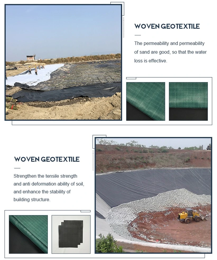 Stabilization PP Geotextile Geogrid Woven Fabric For Soil Reinforcement Product 2