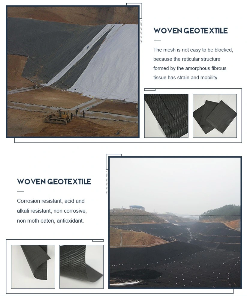 Stabilization PP Geotextile Geogrid Woven Fabric For Soil Reinforcement Product 3
