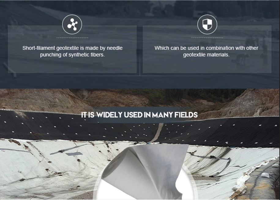 Road Construction Fabric Nonwoven Geotextile Geogrid Soil Erosion Control 0