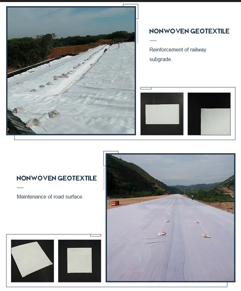 Road Construction Fabric Nonwoven Geotextile Geogrid Soil Erosion Control 2