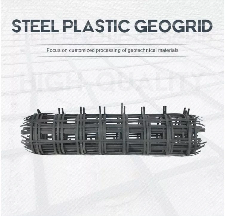 Steel Plastic Geogrid For Stabilized Gravel Surface Subgrade And Reinforcement Net 0
