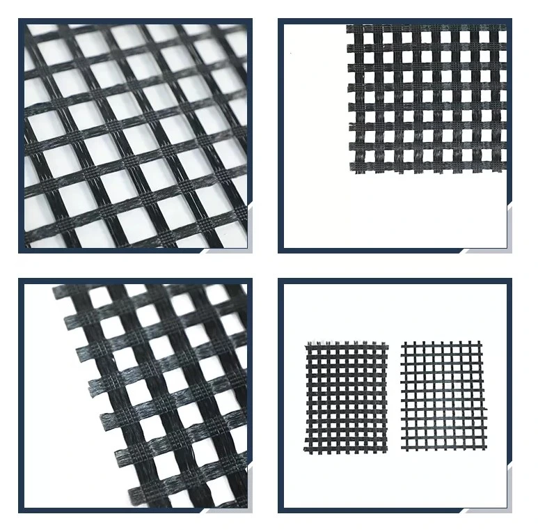 Warp Knitted Polyester Woven PET Biaxial Geogrid For Roadbase Reinforcement 0