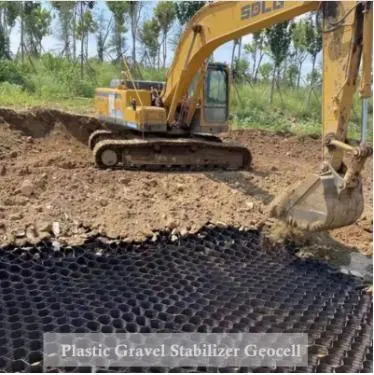 HDPE Black Perforated Textured Slope Stabil Geocells Geocell Geocel For Civil Engineering 2