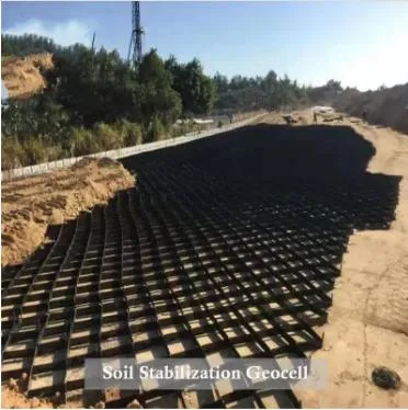 HDPE Black Perforated Textured Slope Stabil Geocells Geocell Geocel For Civil Engineering 3