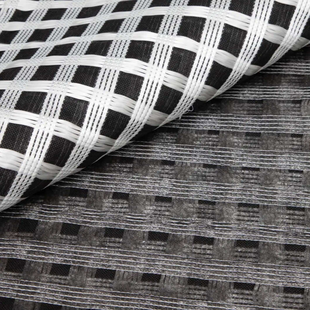 Composite Biaxial Fiberglass Geogrid With Nonwoven Geotextile For Soil Reinfocement/Road Construction Material Geocompos 1