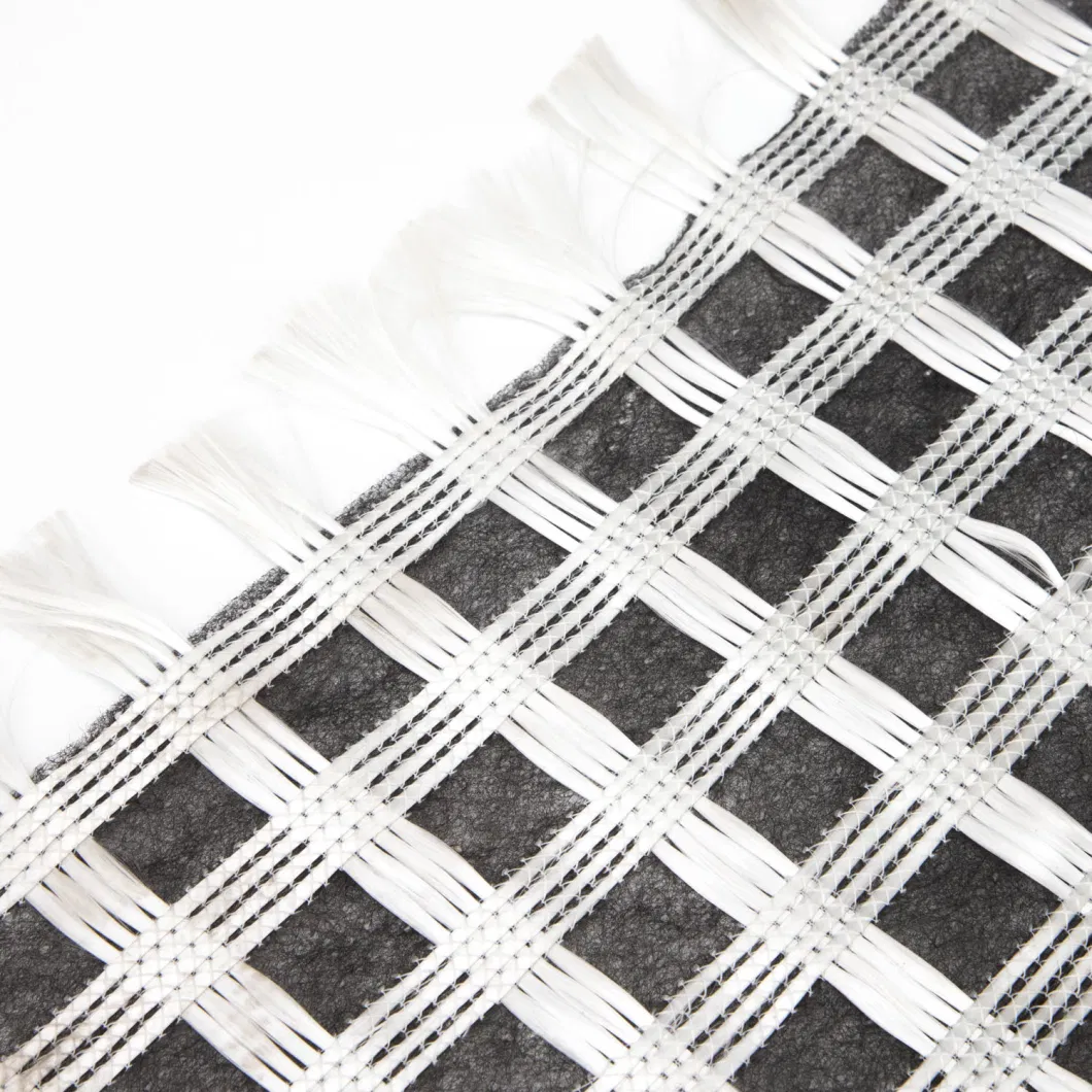 Composite Biaxial Fiberglass Geogrid With Nonwoven Geotextile For Soil Reinfocement/Road Construction Material Geocompos 3