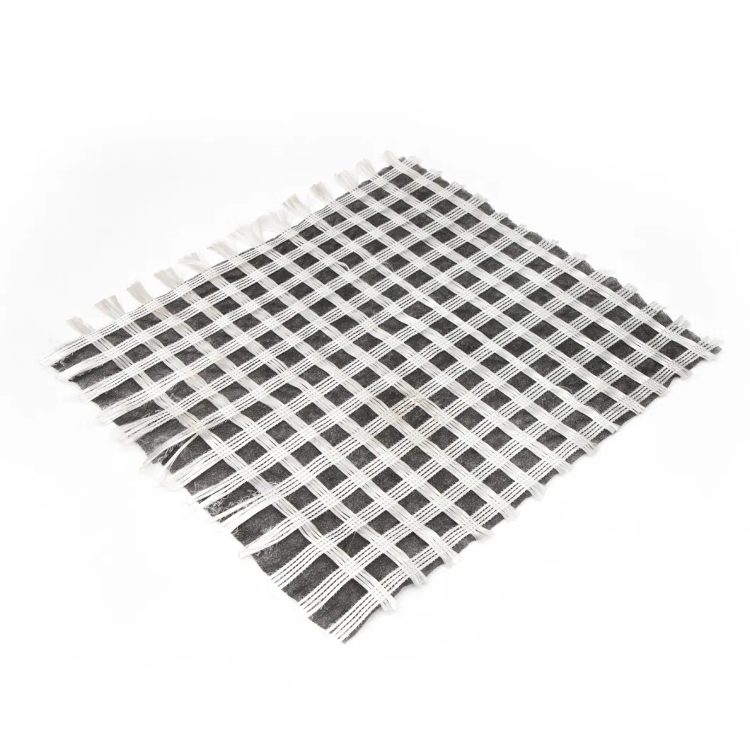 Composite Biaxial Fiberglass Geogrid With Nonwoven Geotextile For Soil Reinfocement/Road Construction Material Geocompos 4