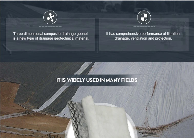 Good Hydraulic Conductivity 3D Drainage Composite Net For Tunnels 0