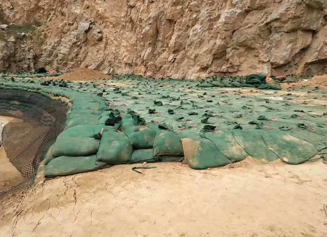 Nonwoven Geobag Polyester / PP Geobag For Slope Protection And Grass Dam To Protect Ecological Environment 0