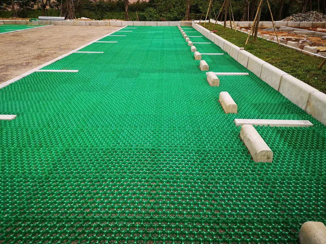 Plastic Grass Grid Pavers HDPE Plastic Grass Grid Gravel Pavers  In Parking Garden 9