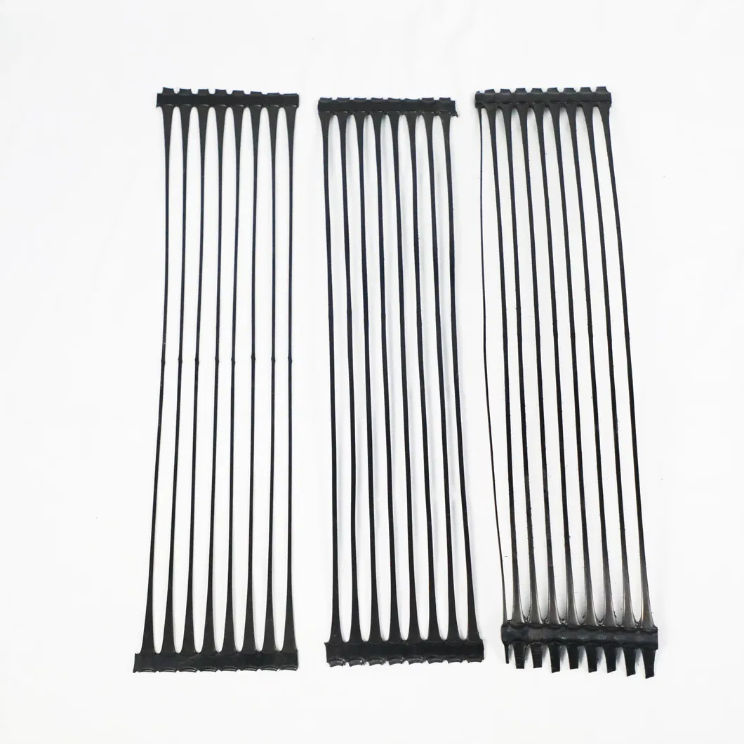 PP Plastic PE One-Way Uniaxial Polyester Geogrid Gravle Grid Ground Stabilizer for Soil Reinforcement 3
