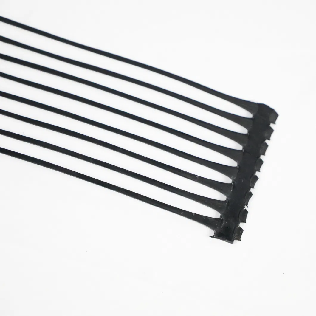 PP Plastic PE One-Way Uniaxial Polyester Geogrid Gravle Grid Ground Stabilizer for Soil Reinforcement 6