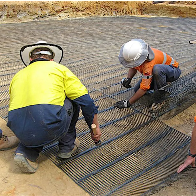 Plastic Polypropylene PE Unidirectional Uniaxial Tensile Plastic Geogrid for Roadbed Reinforcement 6