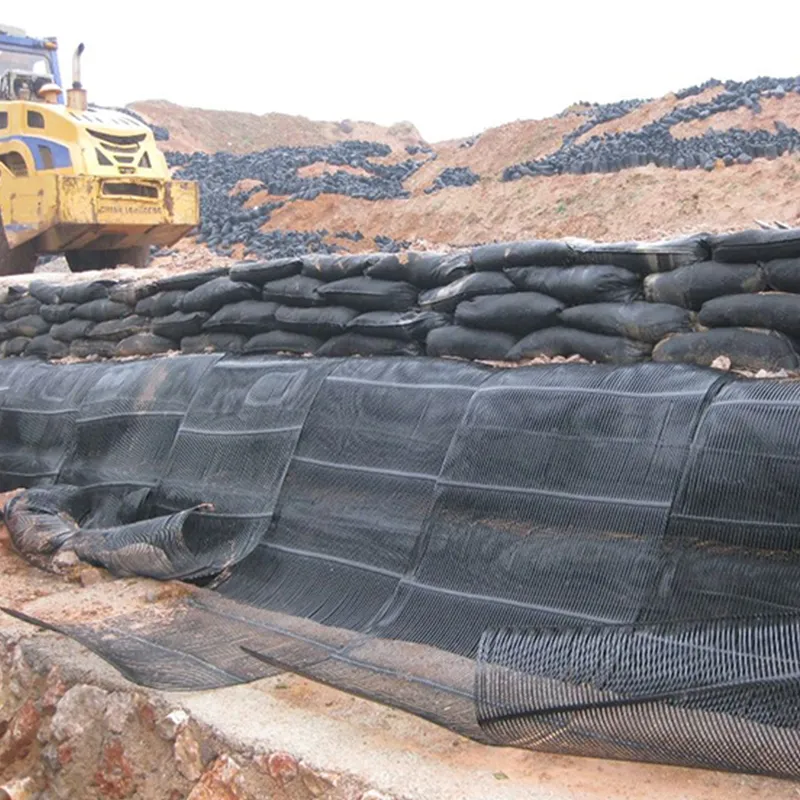 Plastic Polypropylene PE Unidirectional Uniaxial Tensile Plastic Geogrid for Roadbed Reinforcement 7
