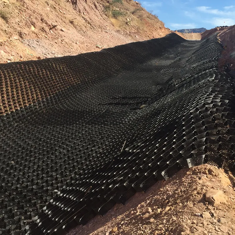 Plastic ASTM Standard Road Grid Gravel Honeycomb HDPE Geocell for Retaining Wall Reinforcement Slope Protection Driveway Geocell Erosion Control 3