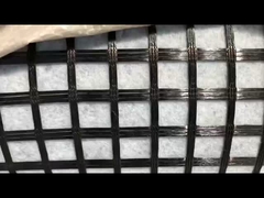 Warp Knitting Polyester Reinforced Fiberglass Geogrid Nonwoven For Concrete Road Surface