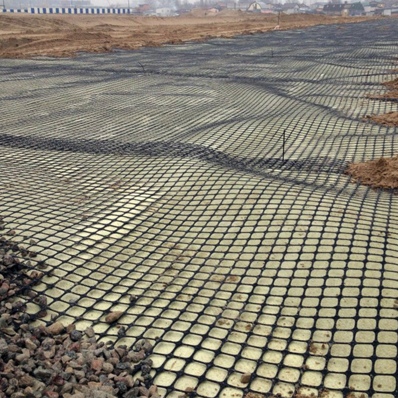 Fire Retardant PP Biaxial Geogrid For Coal Mines Anti Inflaming / Extruded PP Biaxial Plastic Geogrid For Soil Stabilisati