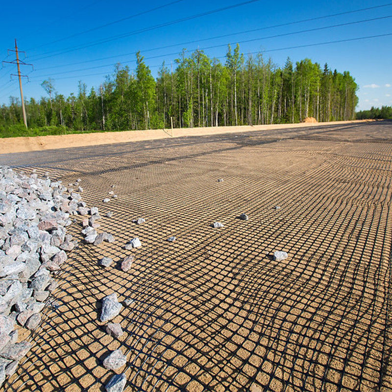 Fire Retardant PP Biaxial Geogrid For Coal Mines Anti Inflaming / Extruded PP Biaxial Plastic Geogrid For Soil Stabilisati