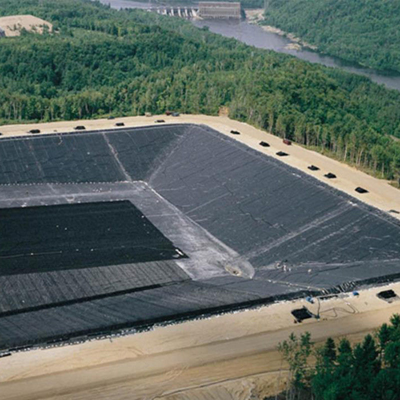 0.3mm/0.5mm/0.75mm/1mm/1.5mm/2mm Black Membrane Plastic Sheet HDPE LDPE LLDPE Virgin Geomembrane Liner For Shrimp Fish F