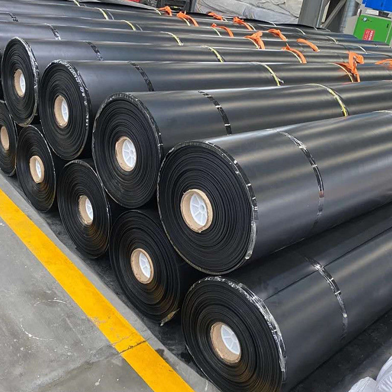 0.3mm/0.5mm/0.75mm/1mm/1.5mm/2mm Black Membrane Plastic Sheet HDPE LDPE LLDPE Virgin Geomembrane Liner For Shrimp Fish F