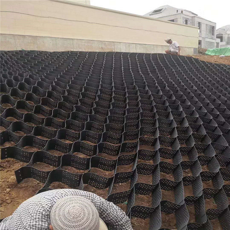Black Gravel Stabilizer Grid Ground HDPE Geocell Factory Gravel Stabilizer for Driveway Retaining Walls