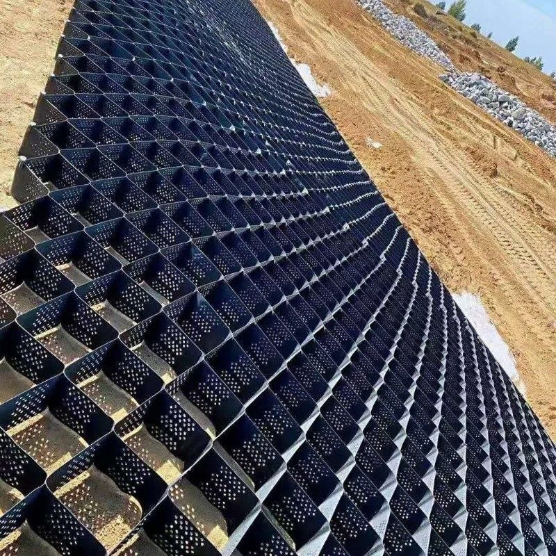 Black Gravel Stabilizer Grid Ground HDPE Geocell Factory Gravel Stabilizer for Driveway Retaining Walls