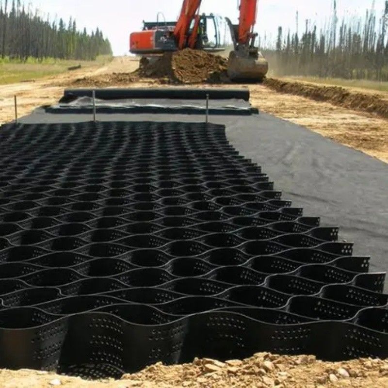 Black Gravel Stabilizer Grid Ground HDPE Geocell Factory Gravel Stabilizer for Driveway Retaining Walls