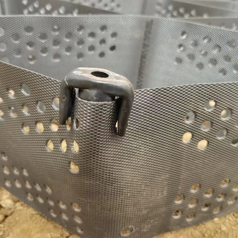 Textured With Holes HDPE High Cellular Confinement System Honeycomb Geocell For Road Foundation Slope Protection Parking