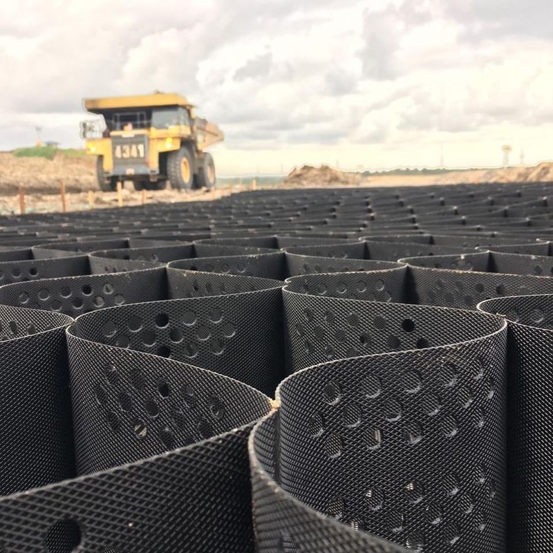 Textured And Perforated HDPE Plastic Geocell Paver Gid Manufacturer Gravel Grid Geo Cell For Road Construction