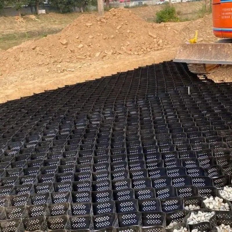 High Honeycomb Black HDPE Geocell Reinforcement Driveway For Road Gravel Stabilizer Grid Retaining Wall Embankment