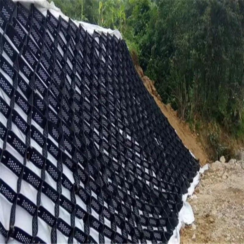 High Honeycomb Black HDPE Geocell Reinforcement Driveway For Road Gravel Stabilizer Grid Retaining Wall Embankment