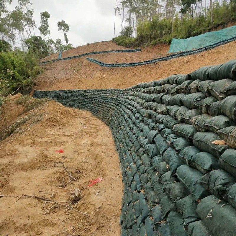 Nonwoven Geobag Polyester / PP Geobag For Slope Protection And Grass Dam To Protect Ecological Environment