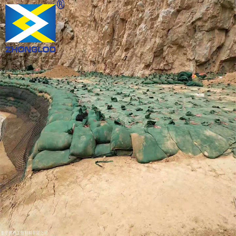 Nonwoven Geobag Polyester / PP Geobag For Slope Protection And Grass Dam To Protect Ecological Environment