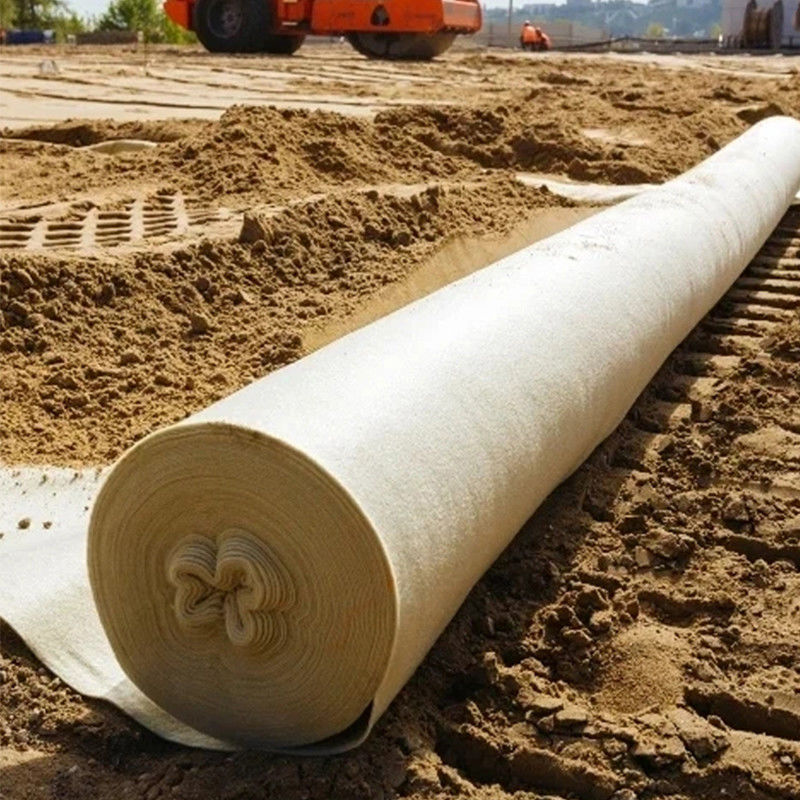 PET  Polyester Long Fibers Nonwoven Needle Punched Polyester Geotextile Non-Woven Geotextile For Road Covering