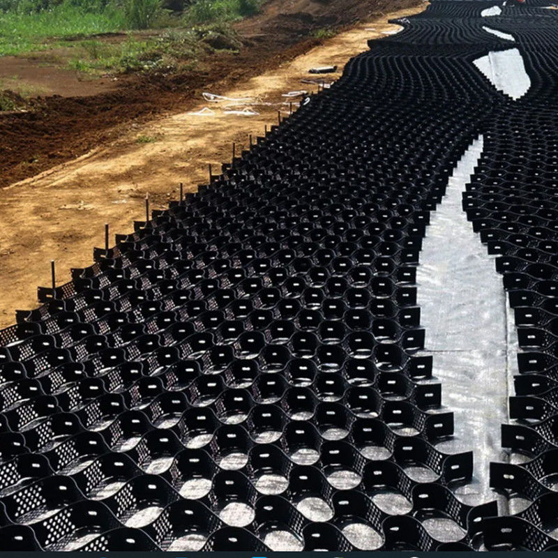 Ground Reinforcement Cellular System Geocell Grave Grid System HDPE / PP Geocell For Roadbed
