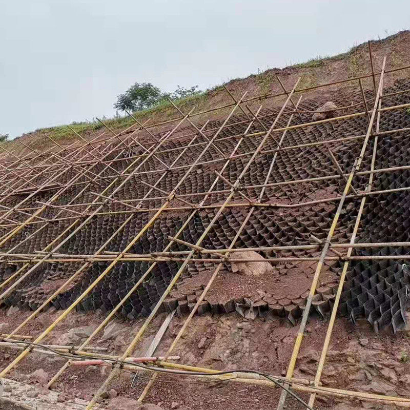 Ground Reinforcement Cellular System Geocell Grave Grid System HDPE / PP Geocell For Roadbed