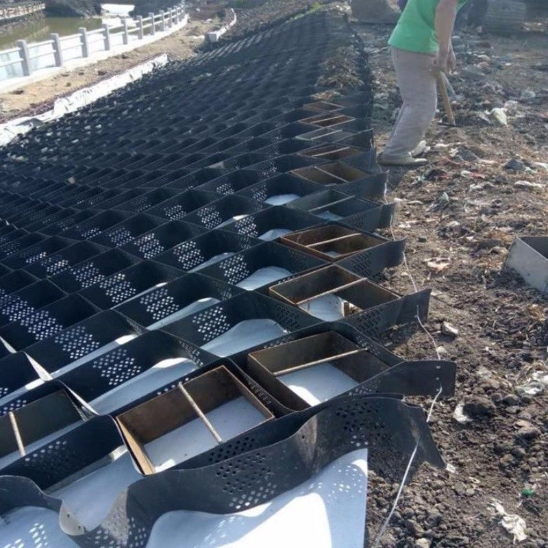 250mm 75mm 100mm 150mm Hdpe Geocell High Textured HDPE Honeycombed Gravel Grid Plastic Geocell Direct Factory Price