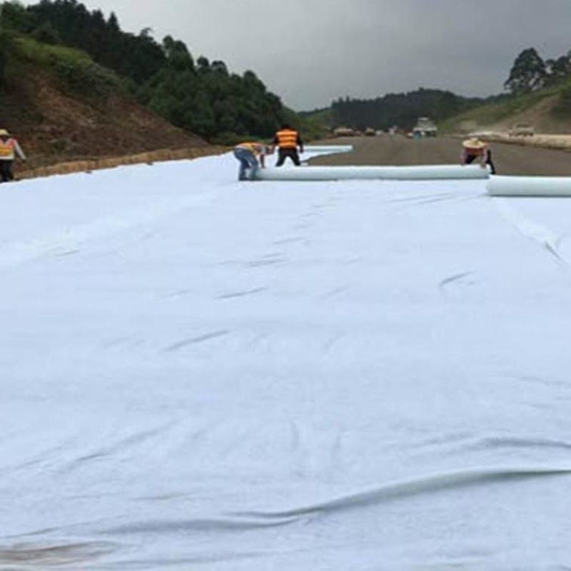 White Black Non-woven Needle Punched Geotextile PET PP For Road Highway Railway