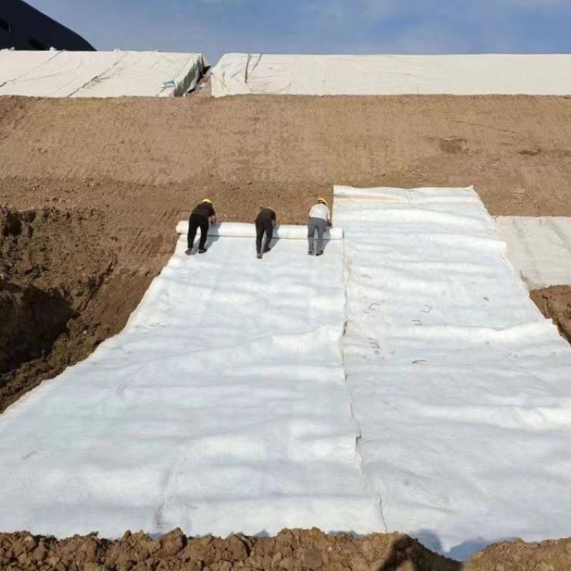 White Black Non-woven Needle Punched Geotextile PET PP For Road Highway Railway