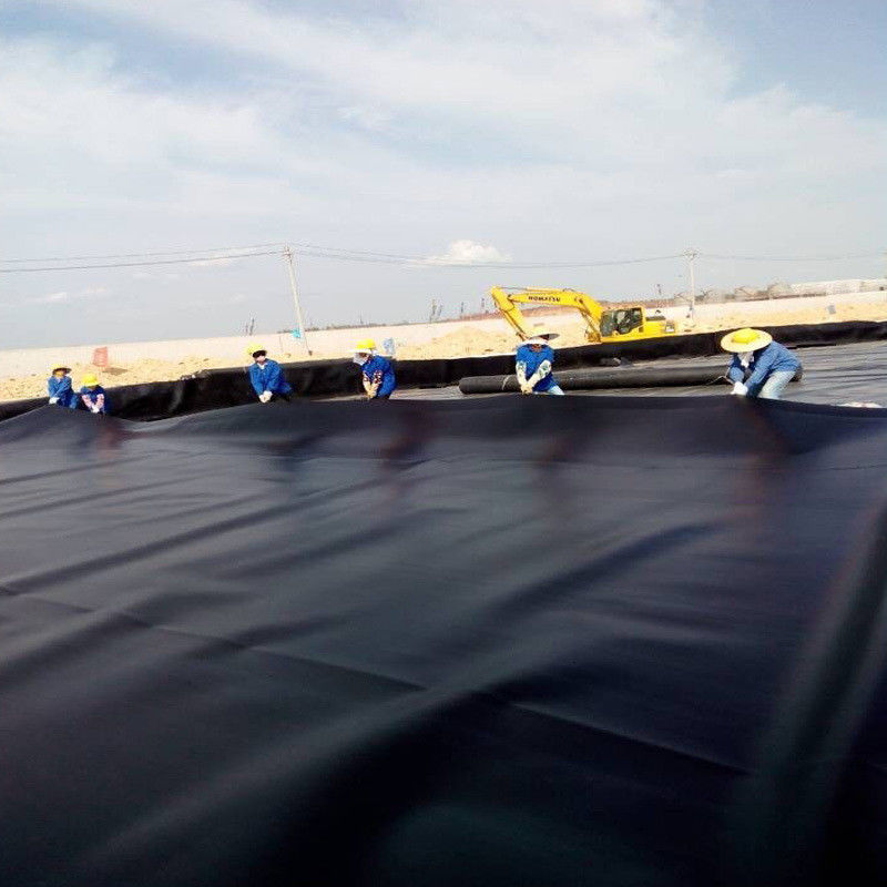 Durable Black HDPE Geomembrane Pond Liner 0.5mm–2.0mm for Circular Fish Tanks, Aquaculture Ponds, Water Storage Reservoirs and Dam Waterproofing Applications