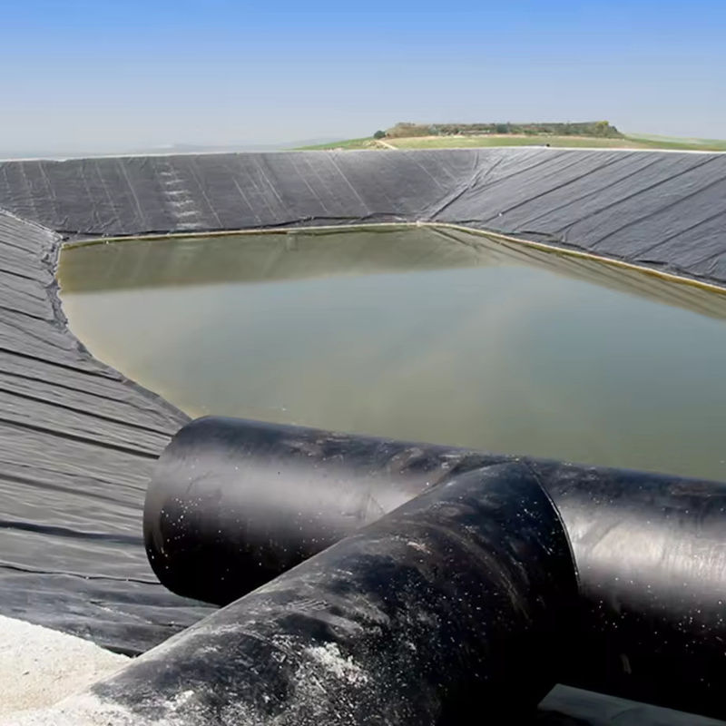Durable Black HDPE Geomembrane Pond Liner 0.5mm–2.0mm for Circular Fish Tanks, Aquaculture Ponds, Water Storage Reservoirs and Dam Waterproofing Applications