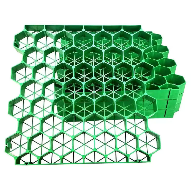 HDPE Grass Grid Manufacturer Plastic Gravel Paver Grid Grass Grid for Driveway and Parking Green Black Color