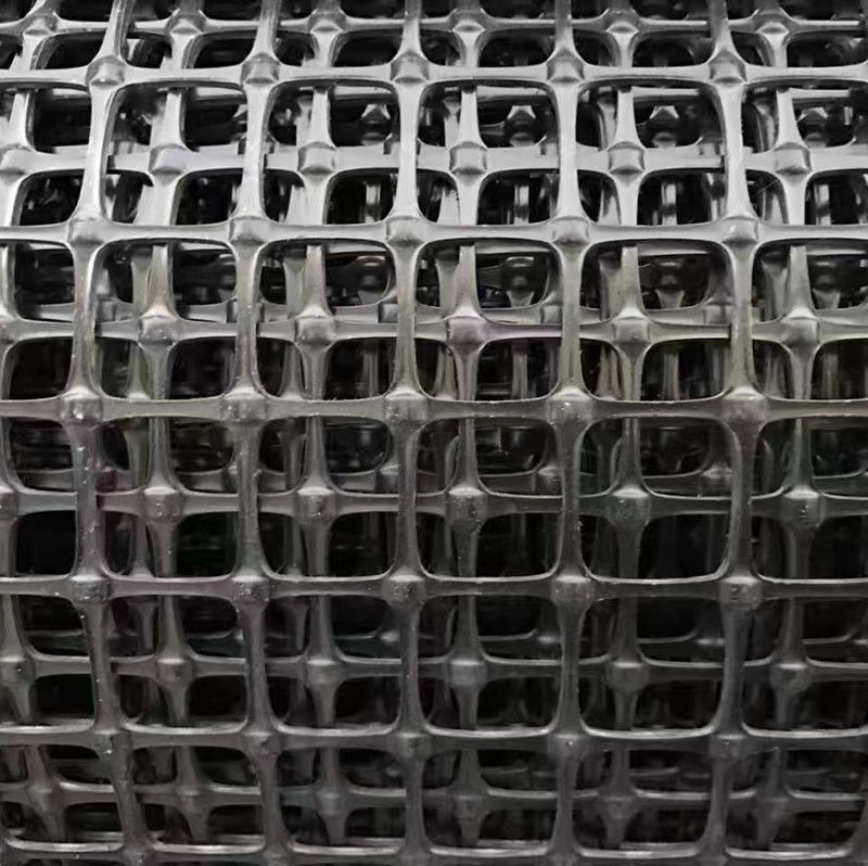Biaxial Plastic Geogrid for Soil Reinforcement, High Tensile Strength PP/PET Geogrid,Balck 30kN/m, Road Base Stabilization Mesh