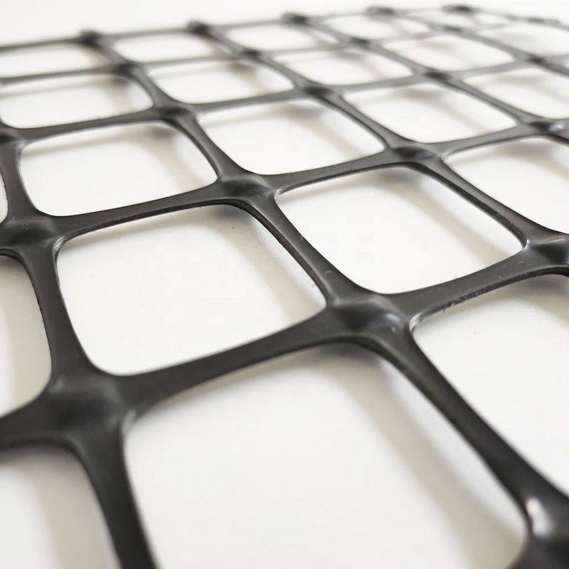 Biaxial Plastic Geogrid for Soil Reinforcement, High Tensile Strength PP/PET Geogrid,Balck 30kN/m, Road Base Stabilization Mesh