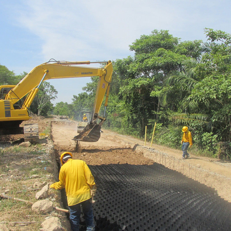 HDPE Plastic Geocell Paved Grid Black HDPE Geocell for Soft Basement Reinforcement Low Cost Gravel Stabilizer Geocell in Road Construction