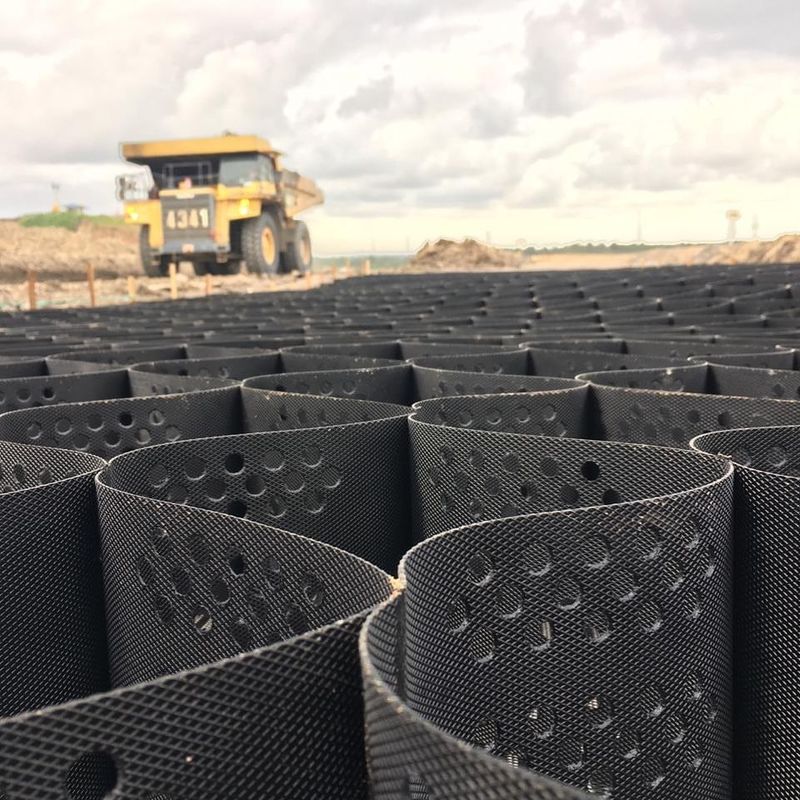 HDPE Plastic Geocell Paved Grid Black HDPE Geocell for Soft Basement Reinforcement Low Cost Gravel Stabilizer Geocell in Road Construction