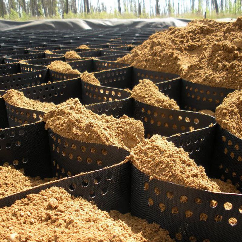 Heavy-Duty HDPE Geocell Gravel Grid System for Driveways, Ground Stabilization, Slope Protection and Retaining Wall Reinforcement