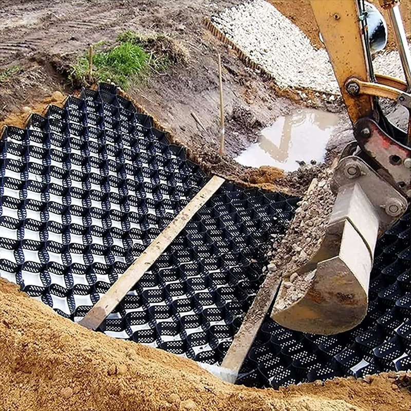 HDPE Geocells Road Construction Roadbed Stabilization and Load Support Gravel Stabilization Grids HDPE Geocell
