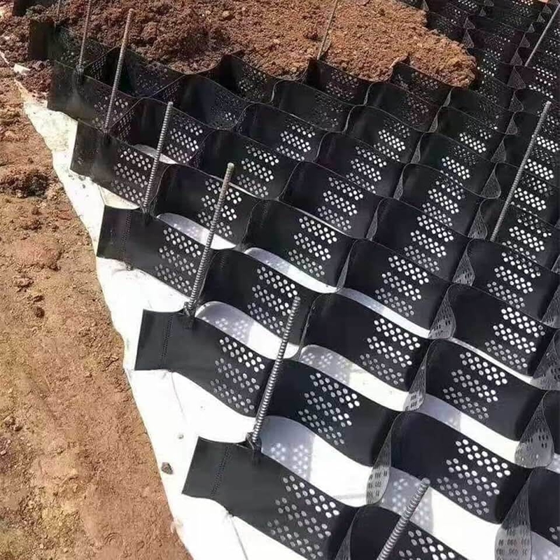 HDPE Geocells Road Construction Roadbed Stabilization and Load Support Gravel Stabilization Grids HDPE Geocell
