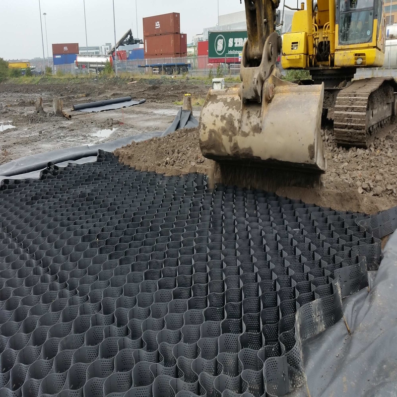 HDPE Plastic Geocell Paved Grid HDPE Geocell for Soft Basement Reinforcement Low Cost Gravel Stabilizer Geocell in Road Construction
